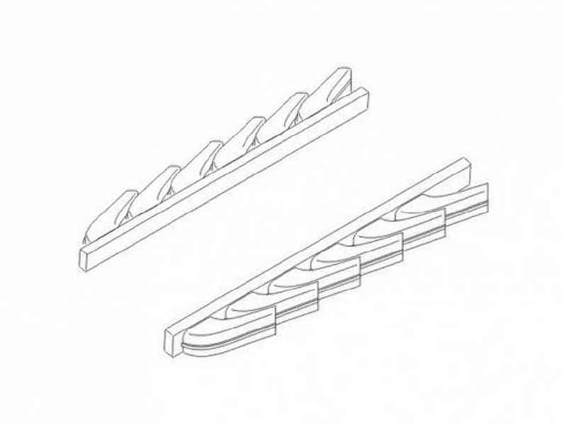 Bf 109G-6 - Exhausts 1/72 for Airfix kit - image 1