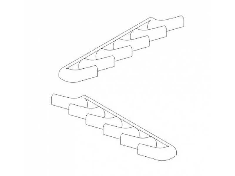 Typhoon Mk.I - Exhausts 1/72 for Airfix kit - image 1