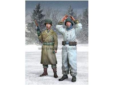 Hands up! - U.S. Infantryman &amp; German POW - Ardennes 1944 - image 2