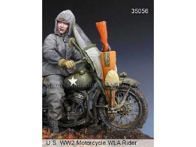 US WW2 Motorcycle WLA Rider - image 2