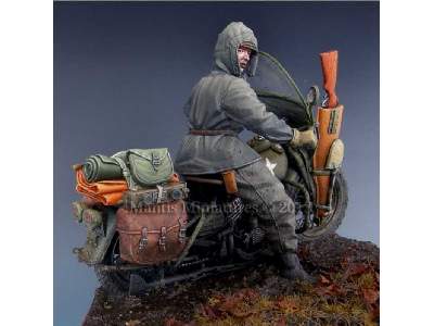 US WW2 Motorcycle WLA Rider - image 3