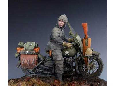 US WW2 Motorcycle WLA Rider - image 5