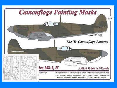 Spitfire Mk.I, II Camouflage masks &quot;B&quot; - image 1