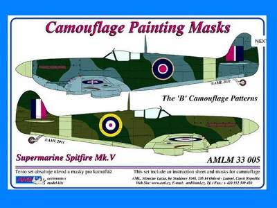 Spitfire Mk.V Camouflage masks &quot;B&quot; - image 1