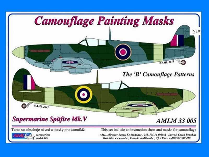 Spitfire Mk.V Camouflage masks &quot;B&quot; - image 1