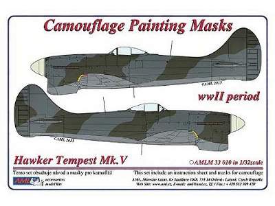 Camouflage painting masks Hawker Tempest Mk.V 1/32 - image 1