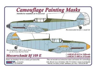 Camouflage painting masks Messerschmitt Bf 109E Late - image 1