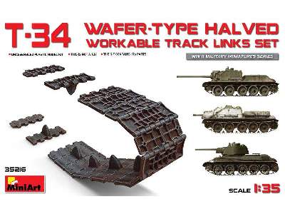 T-34 Wafer-Type Halved  Workable Track Link Set - image 1