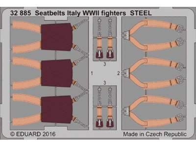 Seatbelts Italy WWII fighters STEEL 1/32 - image 1