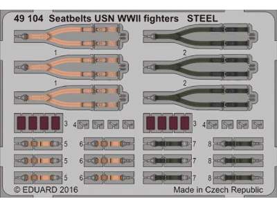 Seatbelts USN WWII fighters STEEL 1/48 - image 1