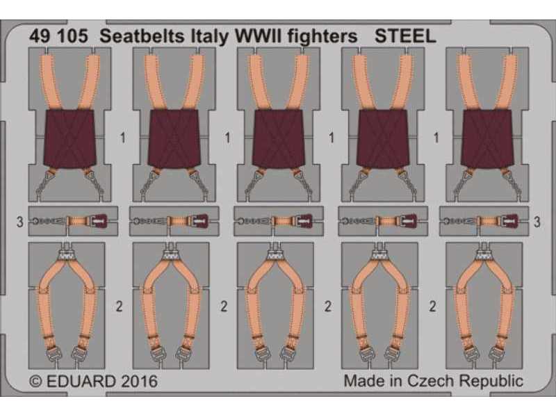 Seatbelts Italy WWII fighters STEEL 1/48 - image 1