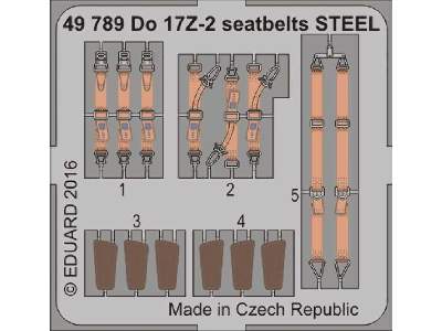 Do 17Z-2 seatbelts STEEL 1/48 - Icm - image 1