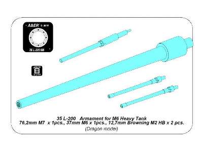 Armament for US M6 Heavy Tank 76,2mm M7, 37mm M6 12,7mm Browning - image 11