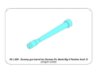 Dummy gun barrel for German Pz. Beob.Wg.V Panther Ausf. D - image 9