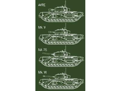 Churchill Mk.III - Mk.III 75mm - MK.IV - AVRE - Mk.V - NA 75 - image 4