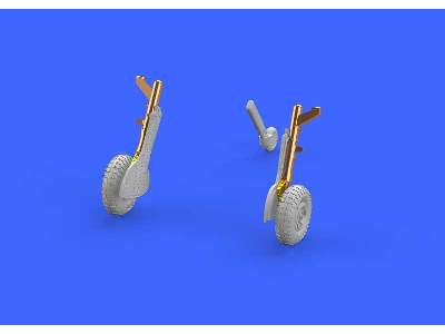 Spitfire Mk. IX legs BRONZE w/  4 spoke wheels,  pattern 1/72 -  - image 3