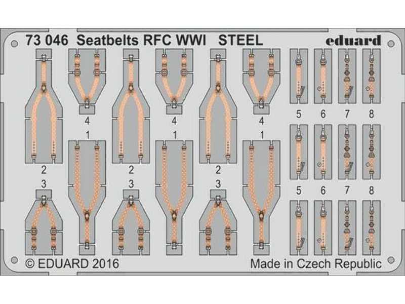 Seatbelts RFC WWI STEEL 1/72 - image 1