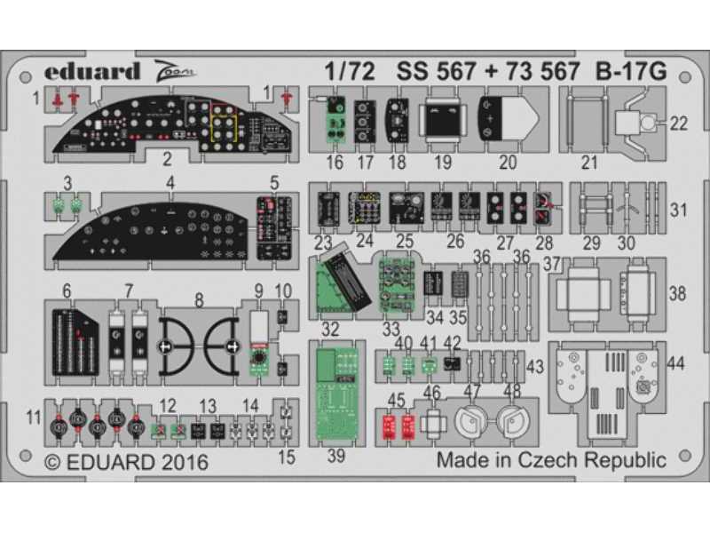 B-17G cockpit interior 1/72 - Airfix - image 1