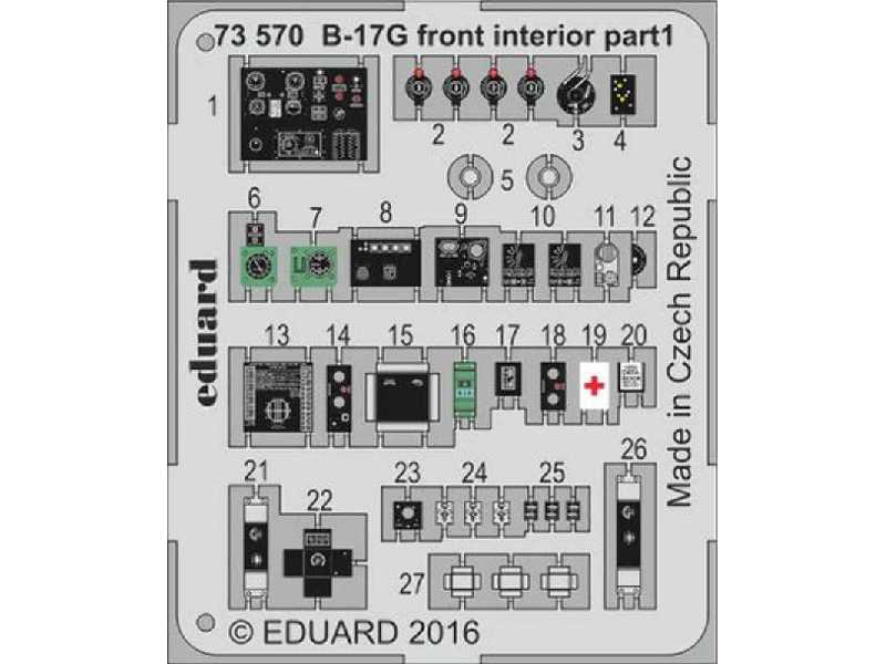 B-17G front interior 1/72 - Airfix - image 1