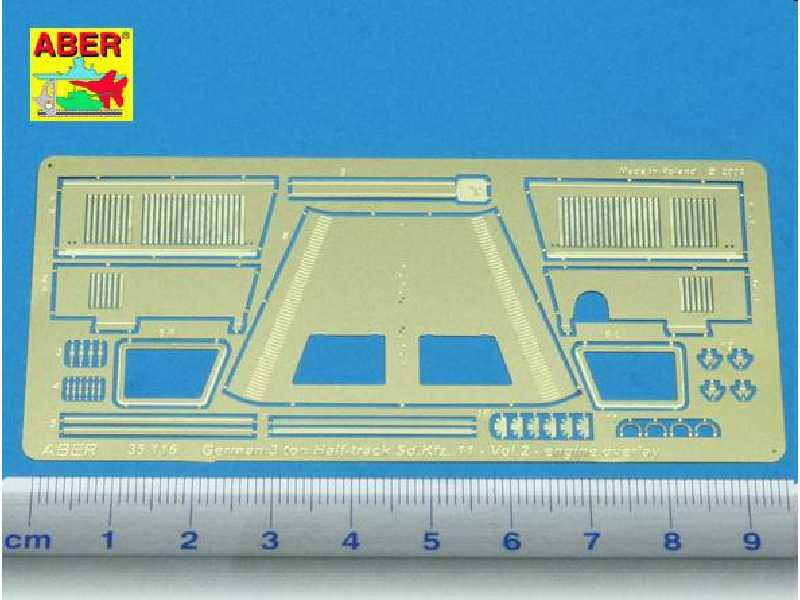 German Sd.Kfz.11 - photo-etched parts - engine overlay  - image 1