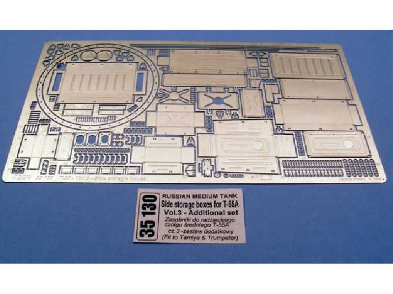 Medium Tank T-55A - photo-etched - side storage boxes - image 1