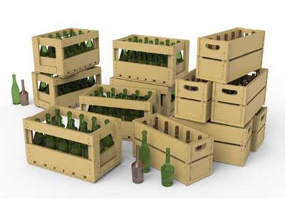 Champagne & Cognac Bottles w/Crates - image 33