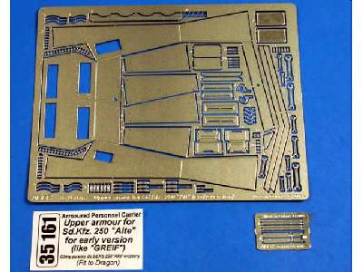 Sd.Kfz. 250 "Alte" - photo-etched parts - upper armour - image 1