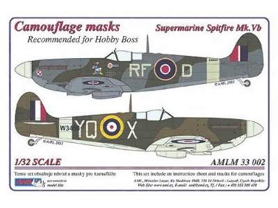 Camouflage painting masks S.Spitfire Mk.Vb - scheme &quot;A&quot - image 1