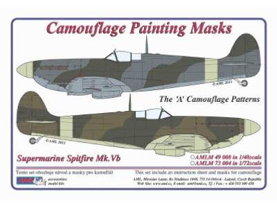 Camouflage painting masks Spitfire Mk.Vb  scheme &quot;A&quot; - image 1