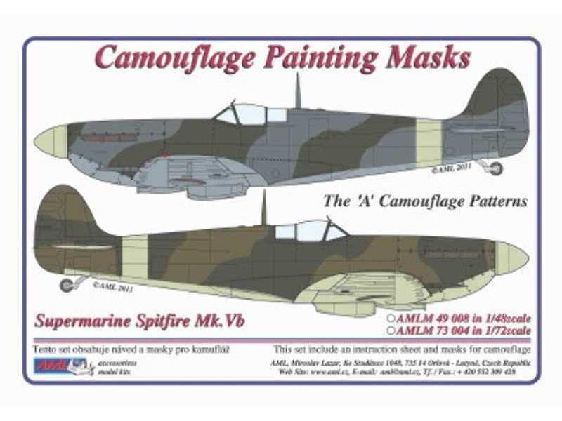 Camouflage painting masks Spitfire Mk.Vb  scheme &quot;A&quot; - image 1