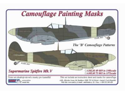 Camouflage painting masks Spitfire Mk.Vb  scheme &quot;B&quot; - image 1
