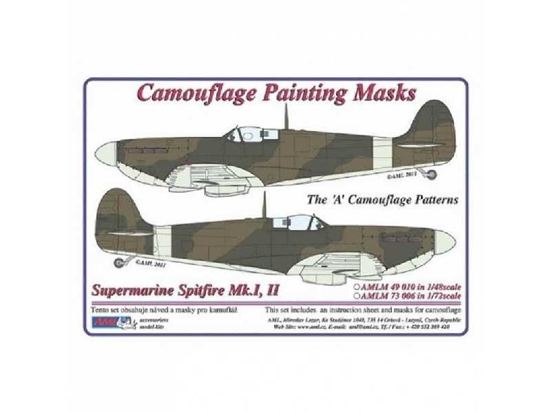 Camouflage painting masks Spitfire Mk.I, II L scheme &quot;A&quo - image 1