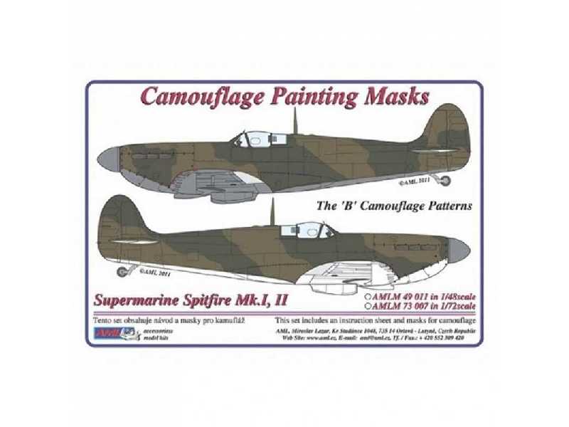 Camouflage painting masks Spitfire Mk.I, II scheme &quot;B&quot; - image 1