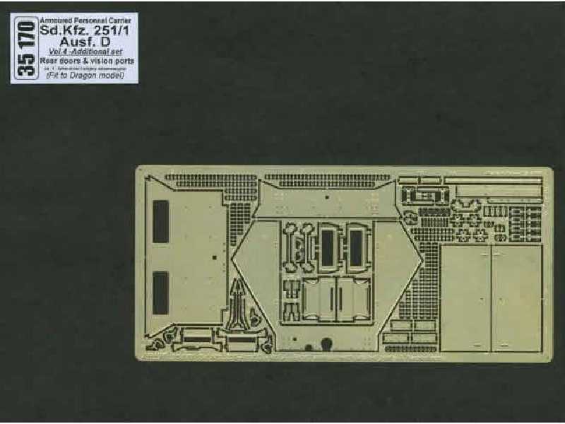 Sd.Kfz. 251/1 Ausf. D - photo-etched - rear doors & vision ports - image 1