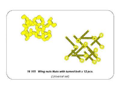 Wing nuts with turned bolt x 12 pcs. - image 5