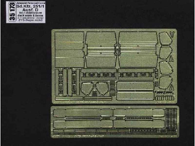 Sd.Kfz. 251/1 Ausf. D - photo-etched - back seats & boxes - image 1