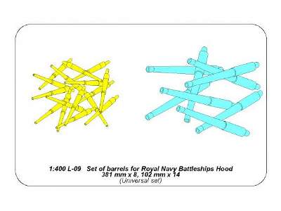 Barrels for Royal Navy Battleships Hood 381 mm x 8, 102 mm x 14 - image 4