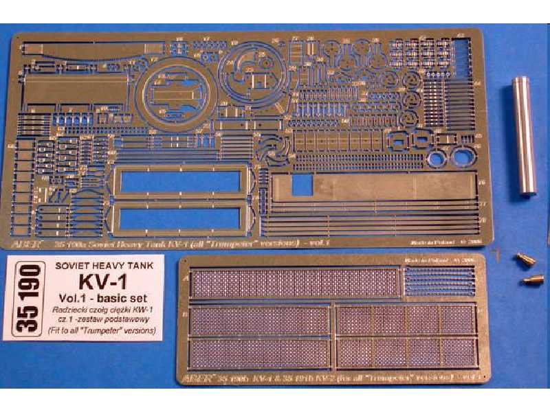 Soviet Heavy Tank KV-1 - photo-etched parts - basic set - image 1 Soviet Heavy Tank KV-1 - photo-etched parts - basic set - image 1