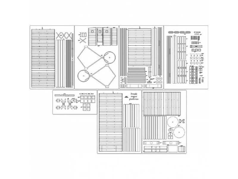 Pruski wagon platforma - szkielet, detale - image 1