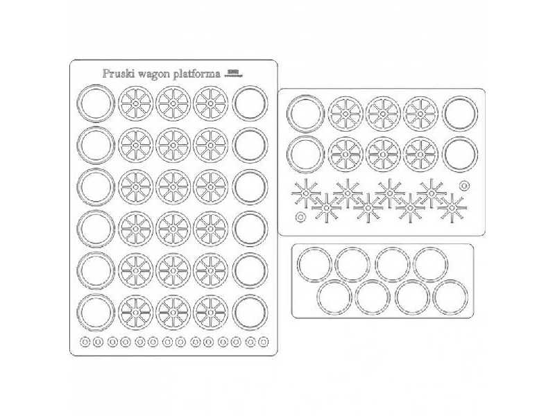Pruski wagon platforma - koła - image 1