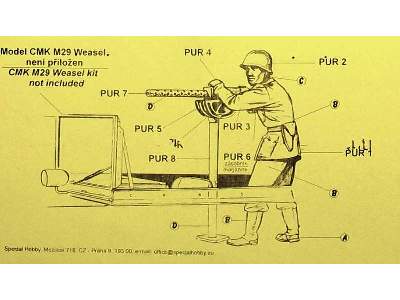US Gunner with  Browning M2 machine gun for CMK Weasel kit - image 5