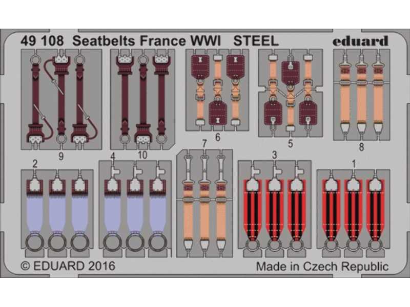 Seatbelts France WWI STEEL 1/48 - image 1