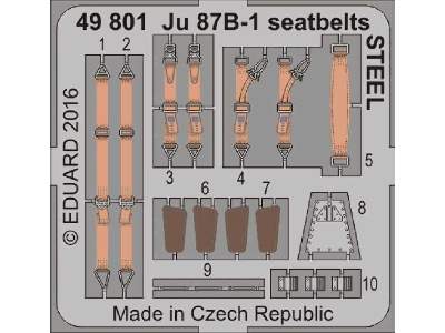 Ju 87B-1 seatbelts STEEL 1/48 - Airfix - image 1