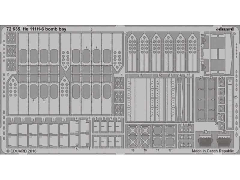 He 111H-6 bomb bay 1/72 - Airfix - image 1