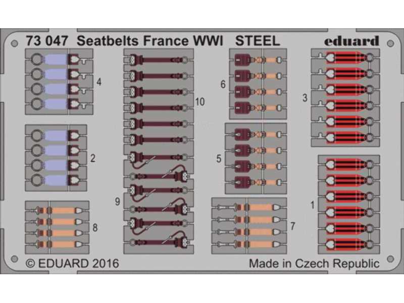 Seatbelts France WWI STEEL 1/72 - image 1