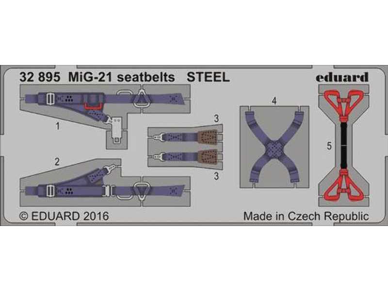 MiG-21 seatbelts STEEL 1/32 - image 1