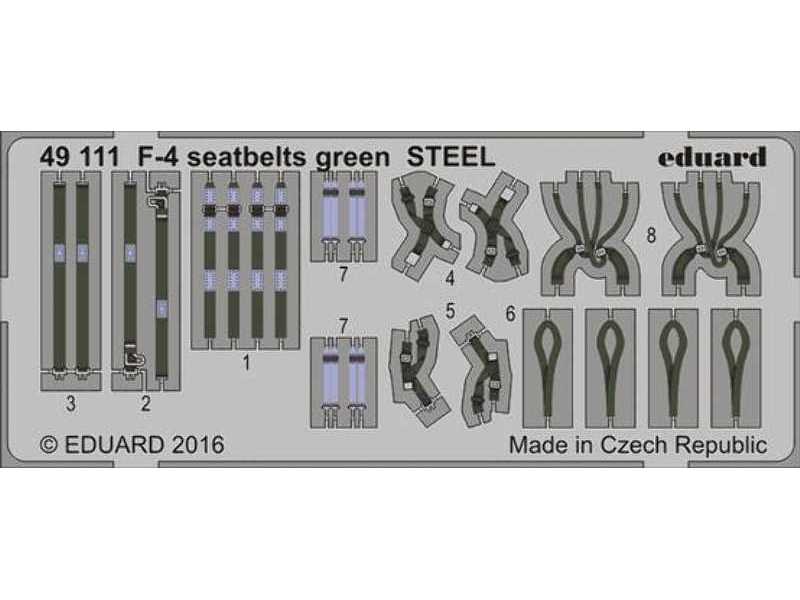 F-4 seatbelts green STEEL 1/48 - image 1