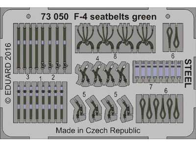 F-4 seatbelts green STEEL 1/72 - image 1