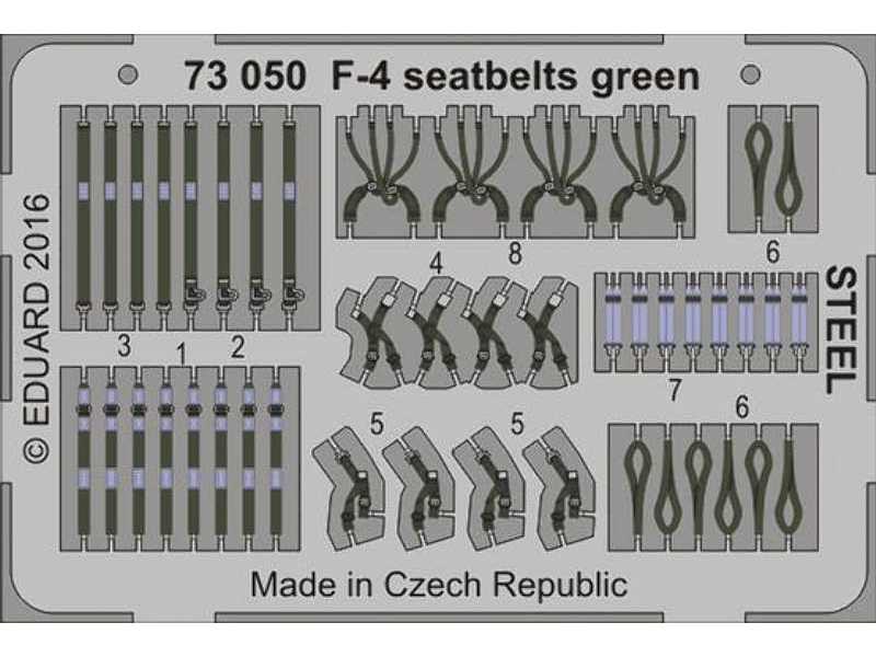 F-4 seatbelts green STEEL 1/72 - image 1