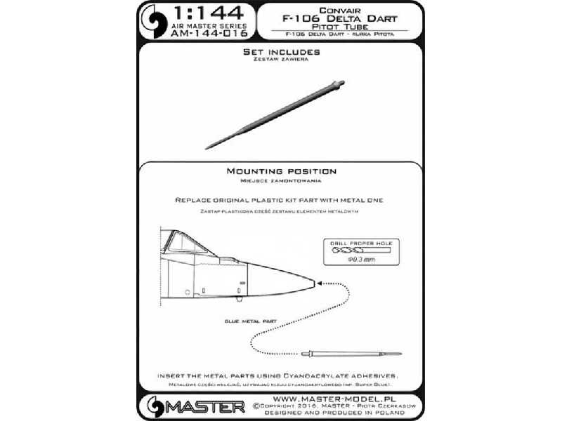 F-106 Delta Dart - Rurka Pitota - image 1